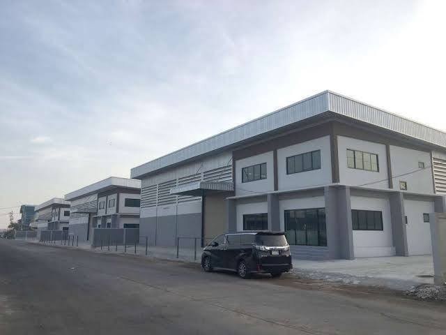 ให้เช่า โกดัง โรงงานสำเร็จรูป พร้อมออฟฟิศ 750 ตารางเมตรขอใบรง.4 ได้  บ้านเกาะ เมืองสมุทรสาคร