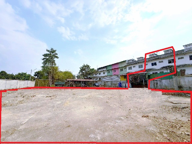 ที่ดินด้านหลังเกือบไร่ หรือ 345 ตร.วา. 6 นอน ให้เช่าอาคารพาณิชย์ 3 ชั้น 2คูหา 1,385 ตร.ม. มีดาดฟ้า 5 น้ำ